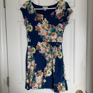 dELiA*s Navy Floral Skater Dress
